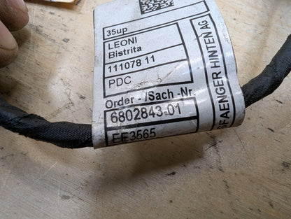 2016-2022 BMW 750i G12 Rear Bumper PDC Parking Sensor Wiring Wire Harness 6802843