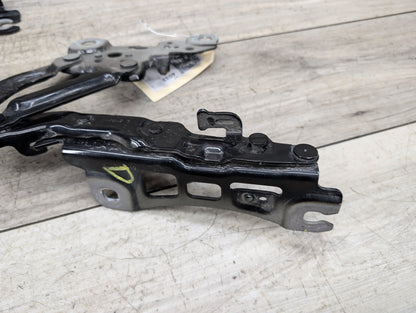 19-24 OEM BMW G20 Front Left Right Bonnet Hood Hinges Black Pair SET