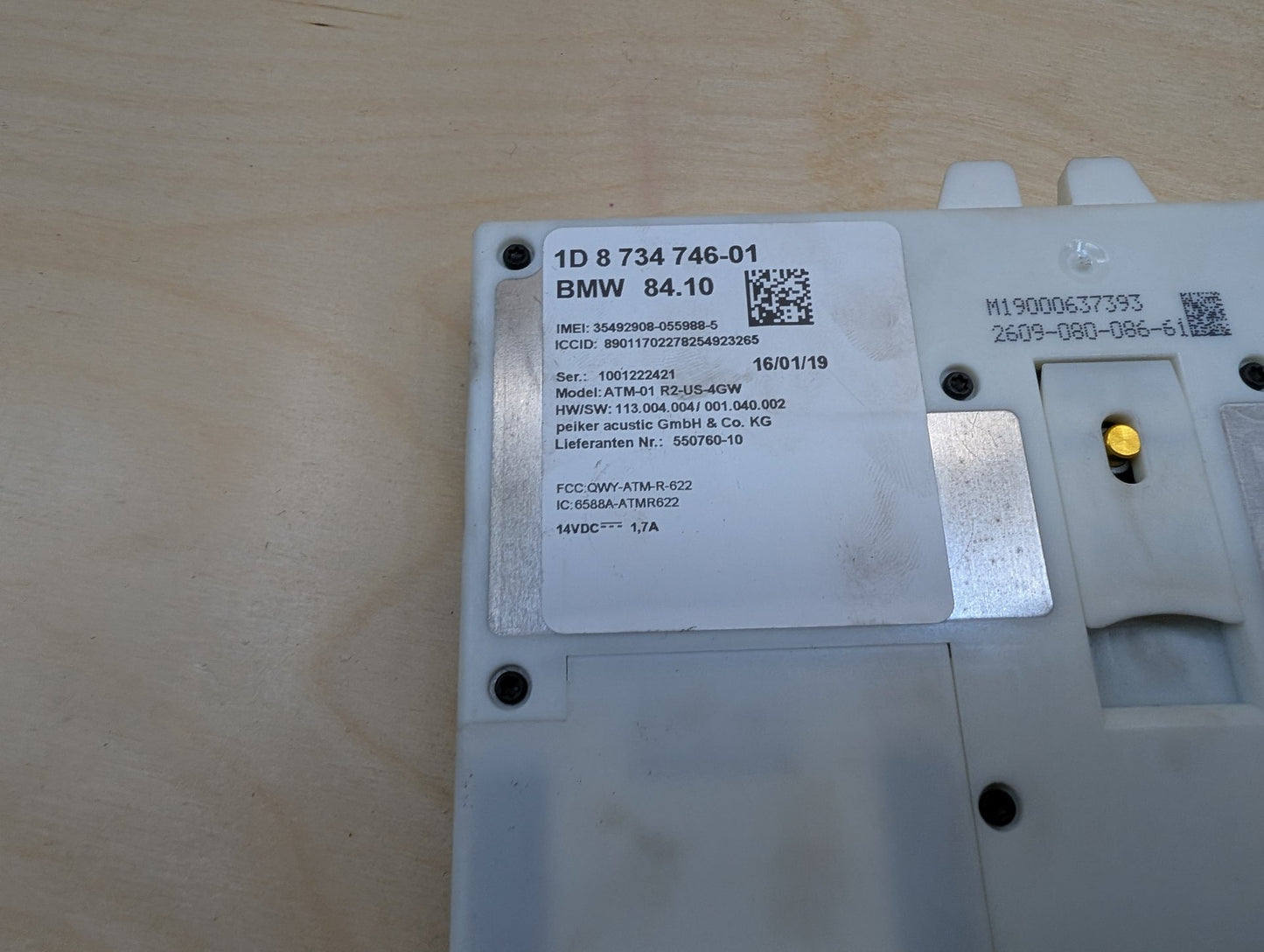 2018-2024 BMW X3 G01 Antenna Telematics Control Module 8734746