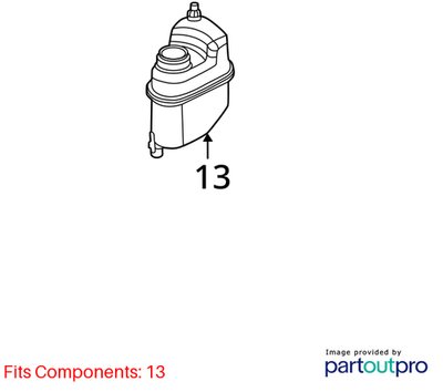 2015-2018 BMW X5 F85 Coolant Expansion Tank Reservoir 7841266 OEM