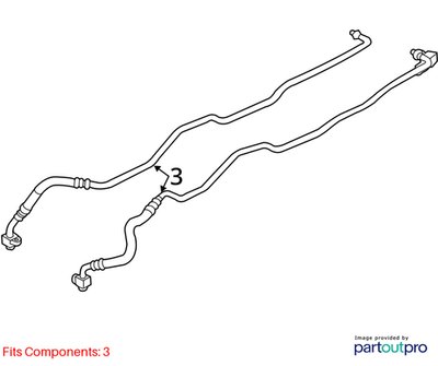 14-19 OEM BMW F15 F16 X5 X6 Transmission Oil Cooler Inlet Outlet Hose Line N55