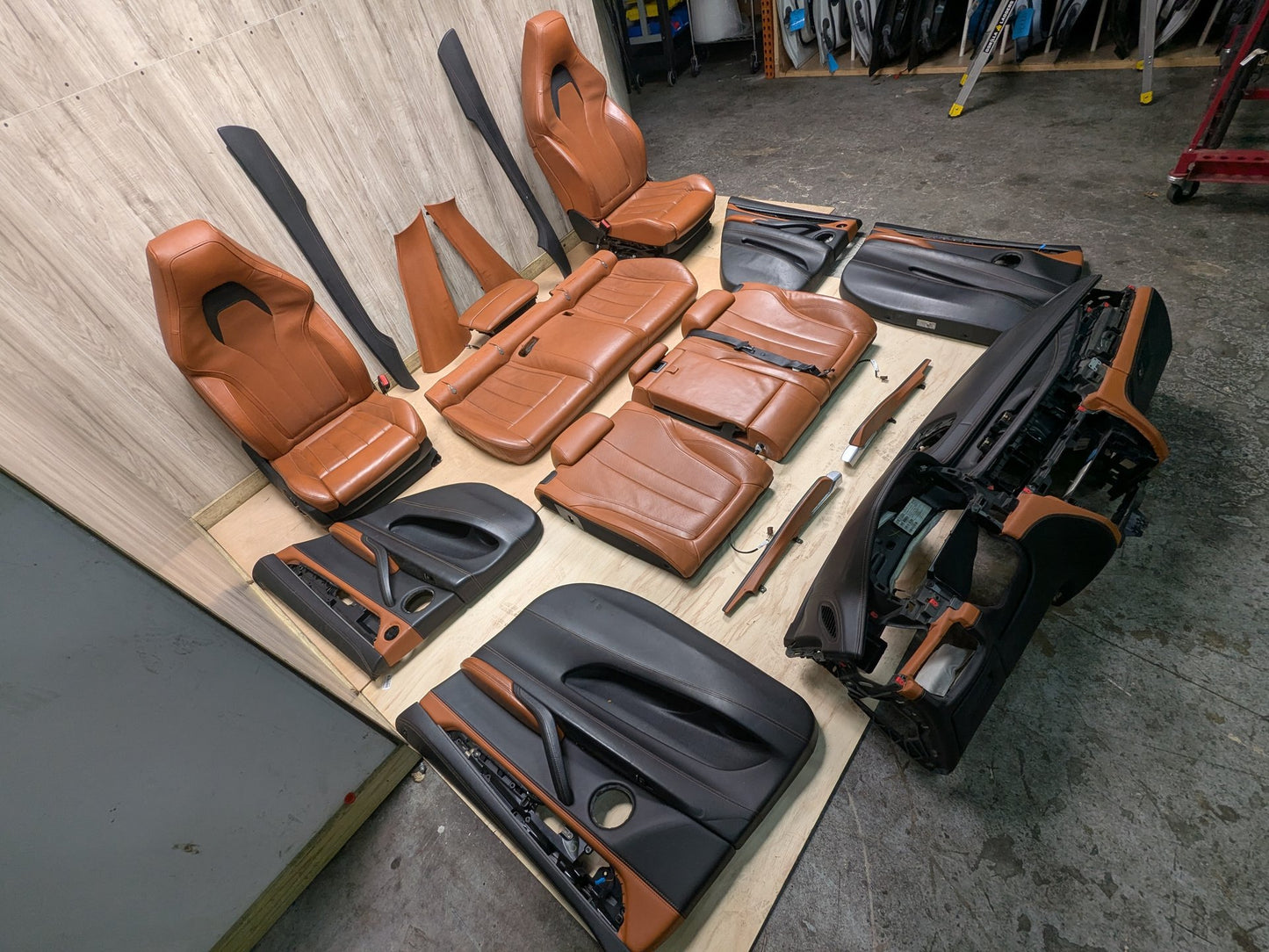 15-19 OEM BMW F16 F86 X6M BROWN Interior Seats Front Rear Door Panels COMPLETE