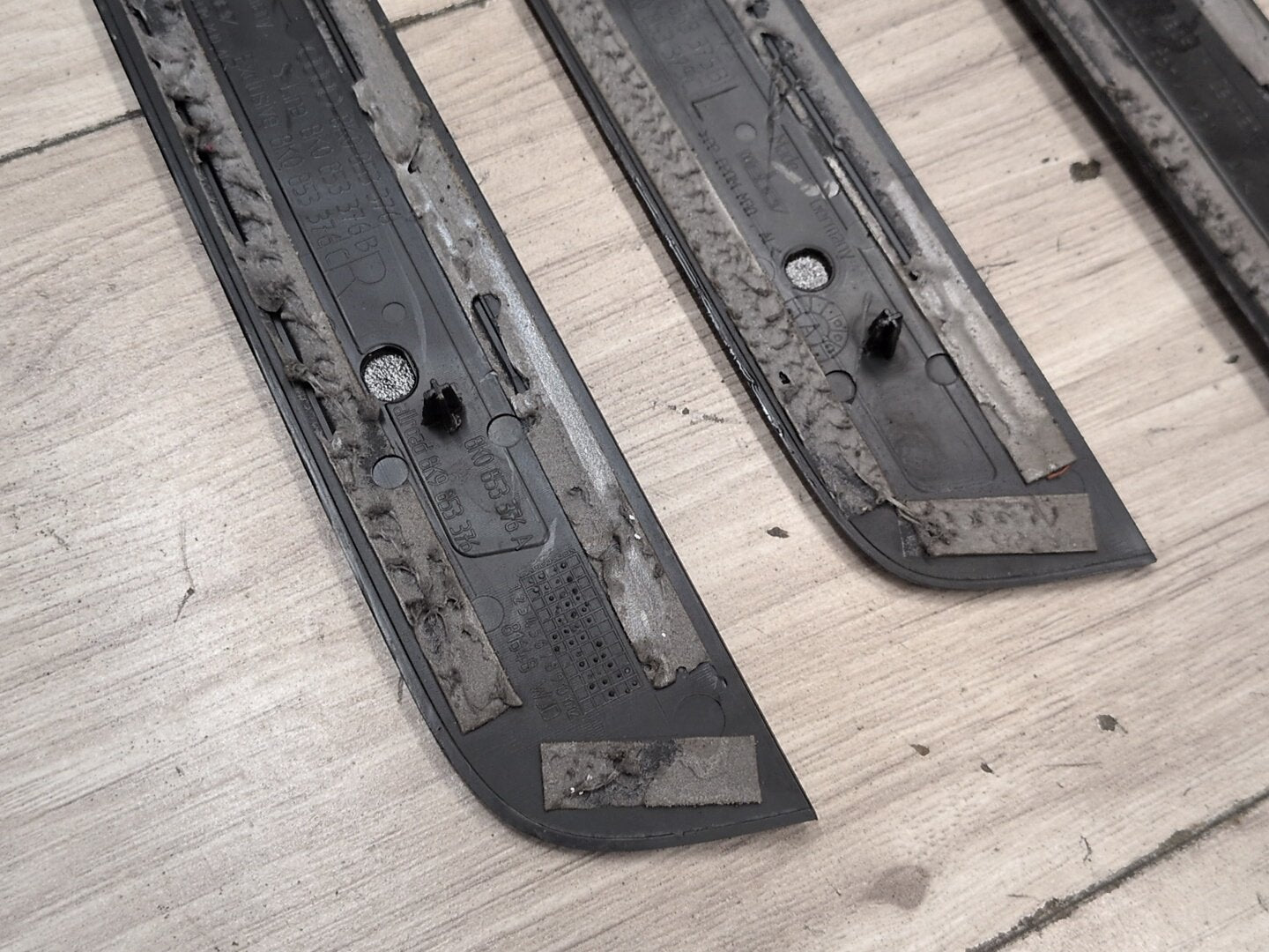 2010-2016 Audi S4 B8 Front Rear Left Right Scuff Plate Door Sill SET 8K0853376 OEM
