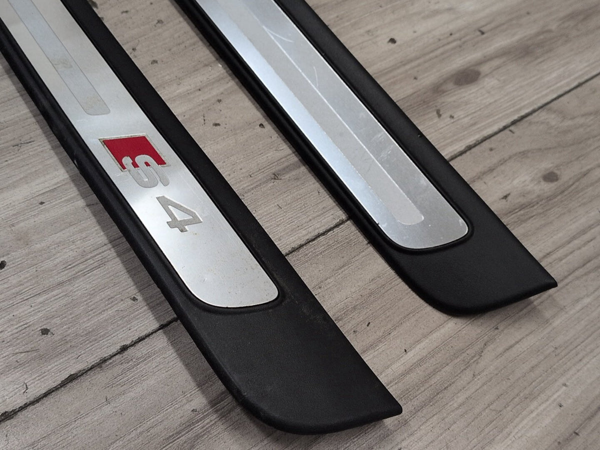 2010-2016 Audi S4 B8 Front Rear Left Right Scuff Plate Door Sill SET 8K0853376 OEM