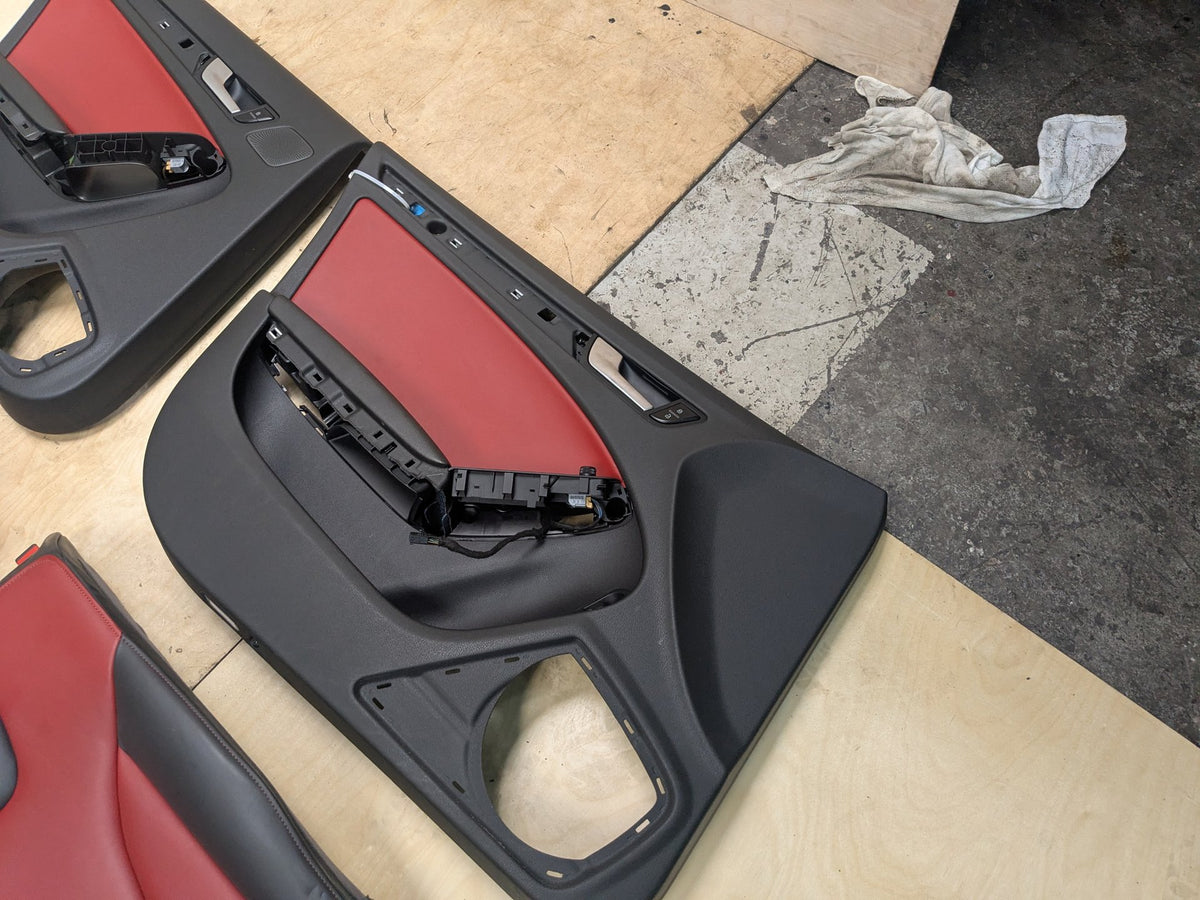 09-16 OEM Audi B8 A4 S4 Front Rear Left Right Interior Seat Door Panel BLACK RED