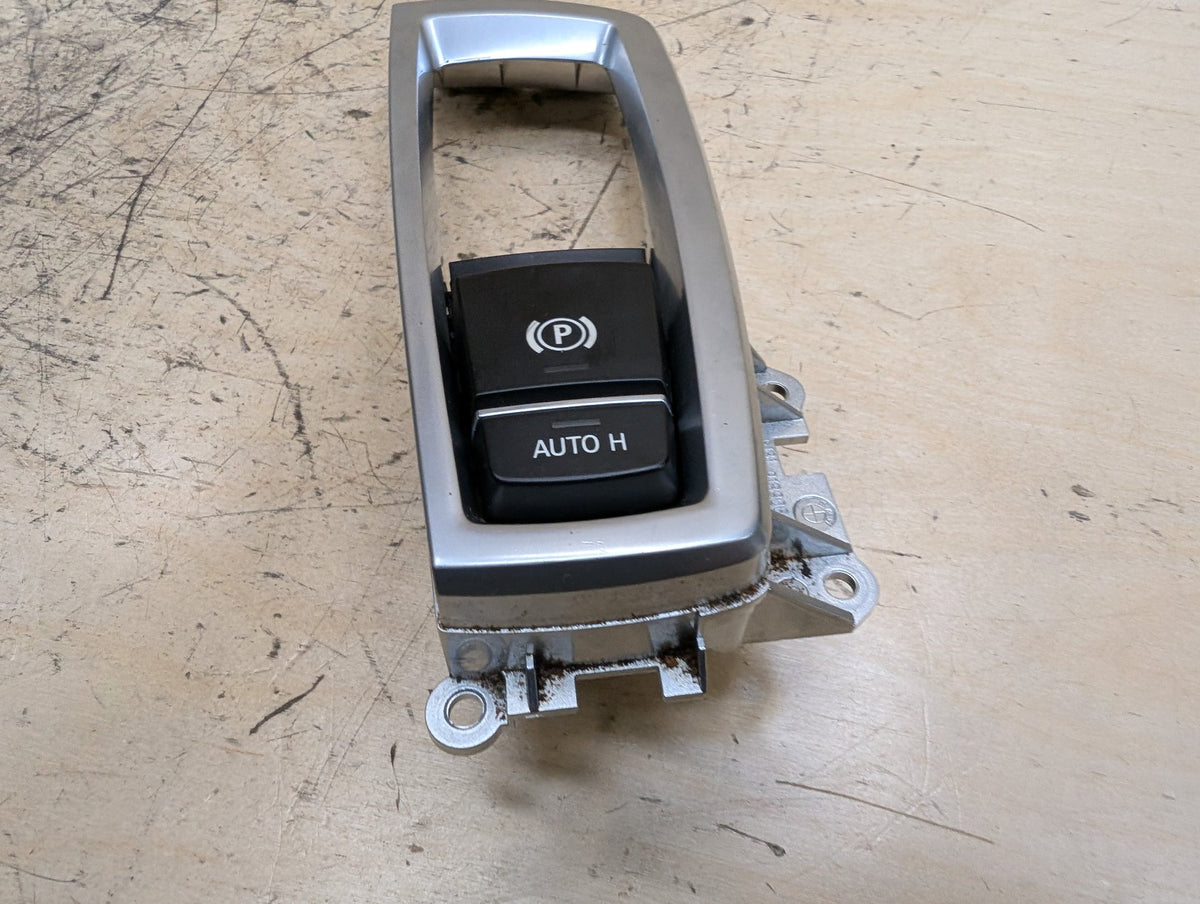 OEM BMW F10 F15 F16 X5 X6 Parking Emergency Brake Auto Hold Switch w/ Trim Panel