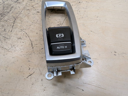 OEM BMW F10 F15 F16 X5 X6 Parking Emergency Brake Auto Hold Switch w/ Trim Panel