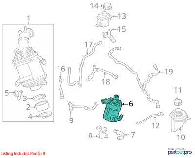 15-18 OEM BMW F85 F86 X5M X6M Engine S63R Electric Auxiliary Cooling Water Pump