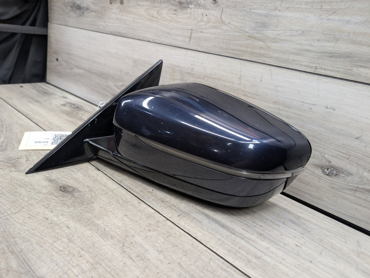 17-23 OEM BMW G30 530 540 M550 Left Driver Side Mirror Blind Spot SHADOW GLOSS