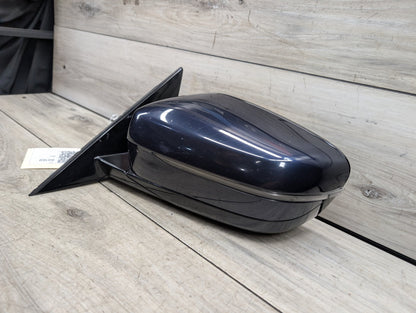17-23 OEM BMW G30 530 540 M550 Left Driver Side Mirror Blind Spot SHADOW GLOSS