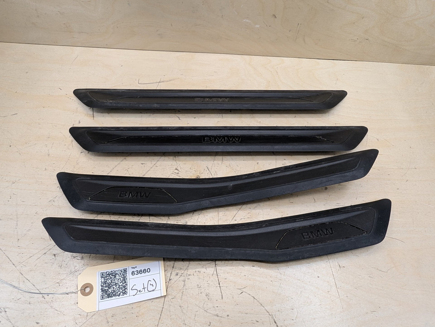2012-2018 BMW 320i F30 Front Rear Left Right Scuff Plate Door Sill SET 7263315