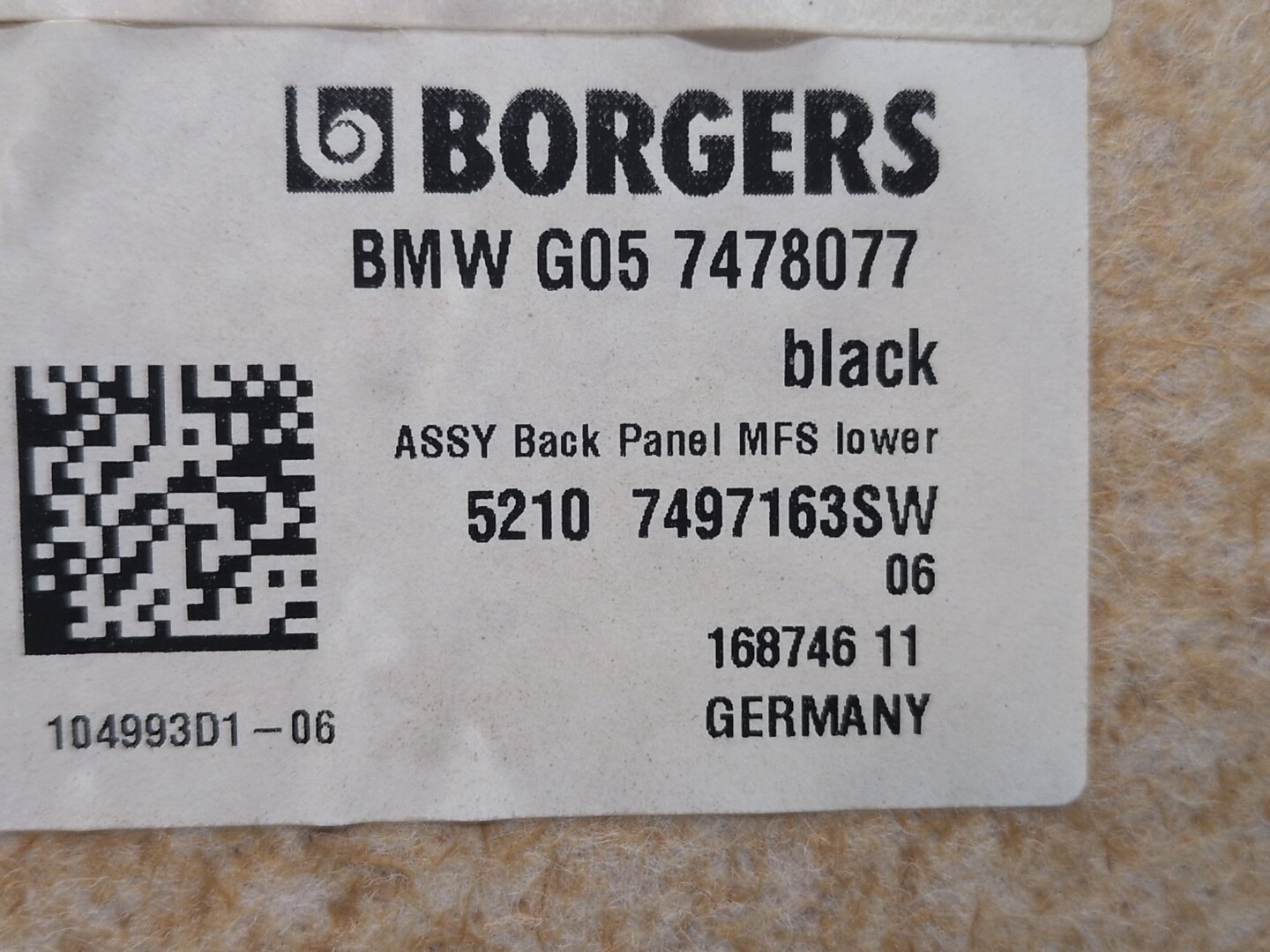 2019 - 2026 BMW X5 G05 Misc 7497163 N63B44M3