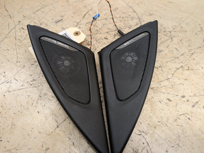 2010-2017 BMW 535i GT xDrive F07 Front Left Right Door Triangle Corner Speaker Assemblys SET 7197867