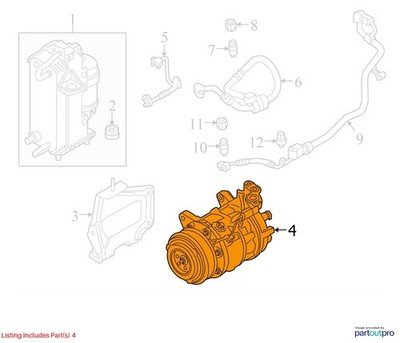 17-20 OEM BMW G30 F90 G12 X5 B58 Engine AC Compressor Clutch Pump W/ Pulley