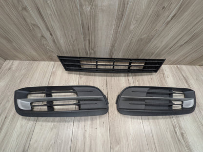 2011 - 2016 BMW 535i F10 Front Left Right Center Bumper Cover Grilles SET 7331728 N55B30A