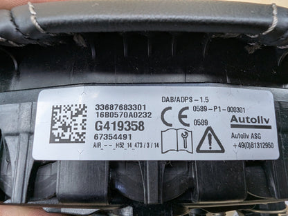 OEM BMW G11 G12 G14 G15 G16 Front Driver Leather Steering Wheel Airbag Air Bag