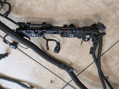 2015-2018 BMW F85 X5 S63B44T2 Engine Motor Transmission Wiring Wire Harness SET 7646837