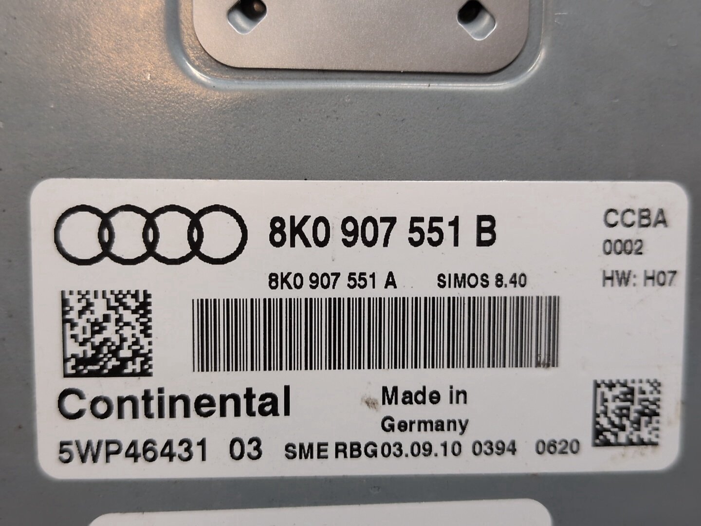 2010-2016 Audi B8 S4 CCBA Engine Motor ECU DME Computer Module 8K0907551B