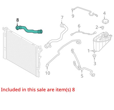 OEM BMW G30 G32 G11 G12 540 B58 Engine Radiator Coolant System Hose