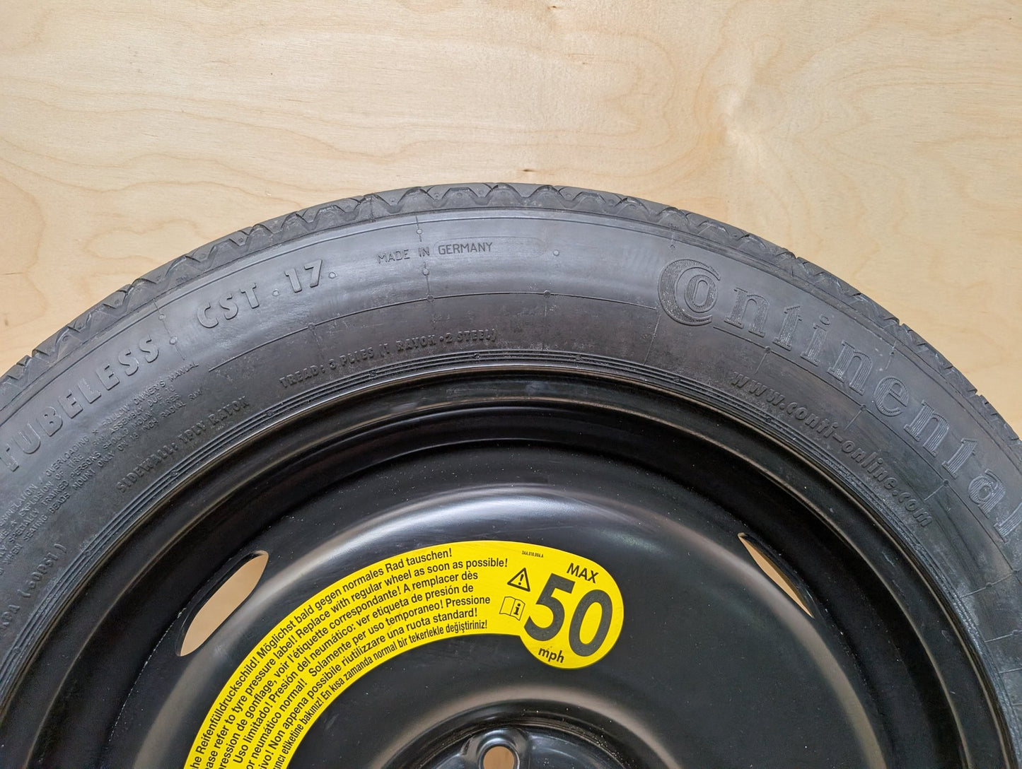 15-18 OEM Audi Q3 18x4 ET27.5 Emergency Spare Wheel Rim Tire PN: 5N0601027E