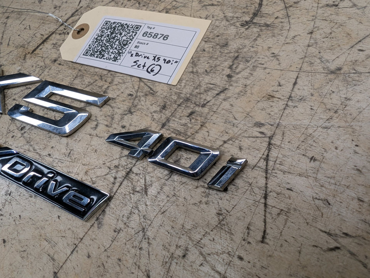 2019-2026 BMW X5 G05 Liftgate Trunk Lid Badge/ Letters 7424395 OEM