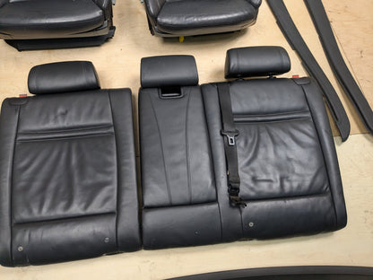 07-13 OEM BMW E70 X5 Complete Seats Door Panels Dashboard Black NAPPA LEATHER