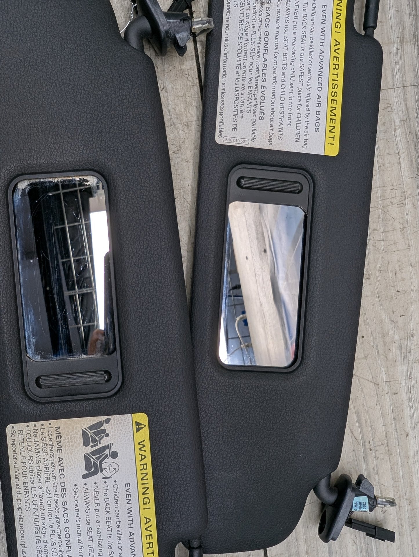 2008 - 2017 Audi S5 8T Front Left Right Sun Visor SET 8H0857551Q