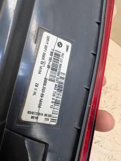 2010-2017 BMW 535i GT xDrive F07 Rear Left Driver Inner Tail Light 7306167 OEM