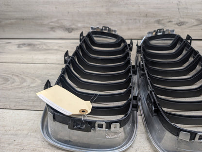 2014 - 2019 BMW 340 F34 Front Left Right Upper Bumper Cover Kidney Grilles SET 7294804 B58B30M0
