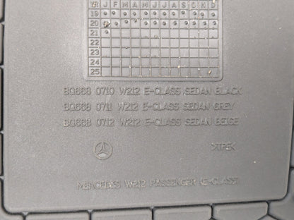 2009-2012 Mercedes-Benz E550 W212 Front Rear Left Right All Weather Mat Carpet Floor Mats SET A2126801848 OEM