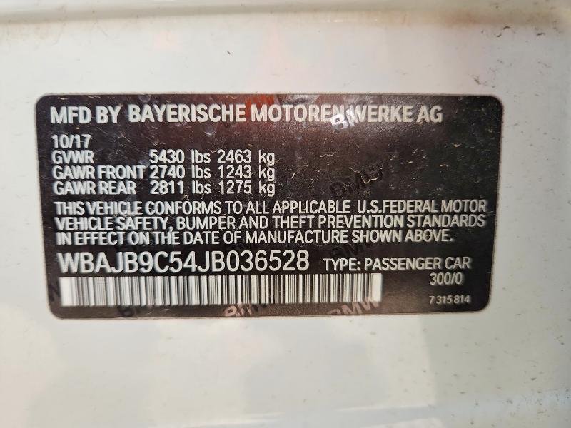 2018 BMW M550i xDrive G30 N63B44O2