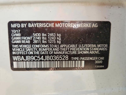 2018 BMW M550i xDrive G30 N63B44O2