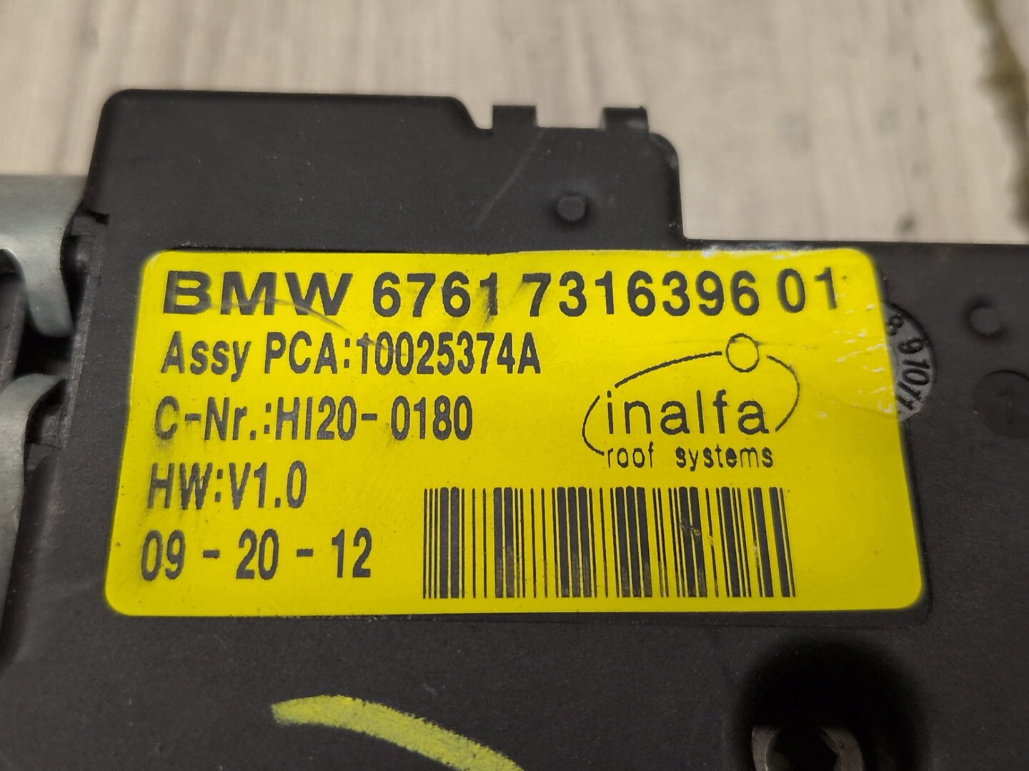 OEM BMW MINI E84 F15 F25 F54 F55 F56 F60 Panoramic Sunroof Drive Motor Actuator