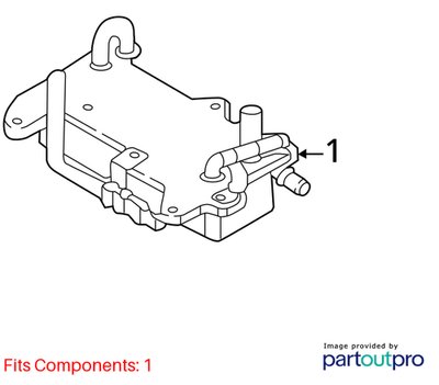 2018-2023 Audi S4 B9 Tranmssion Oil Cooler 4M0317021G OEM