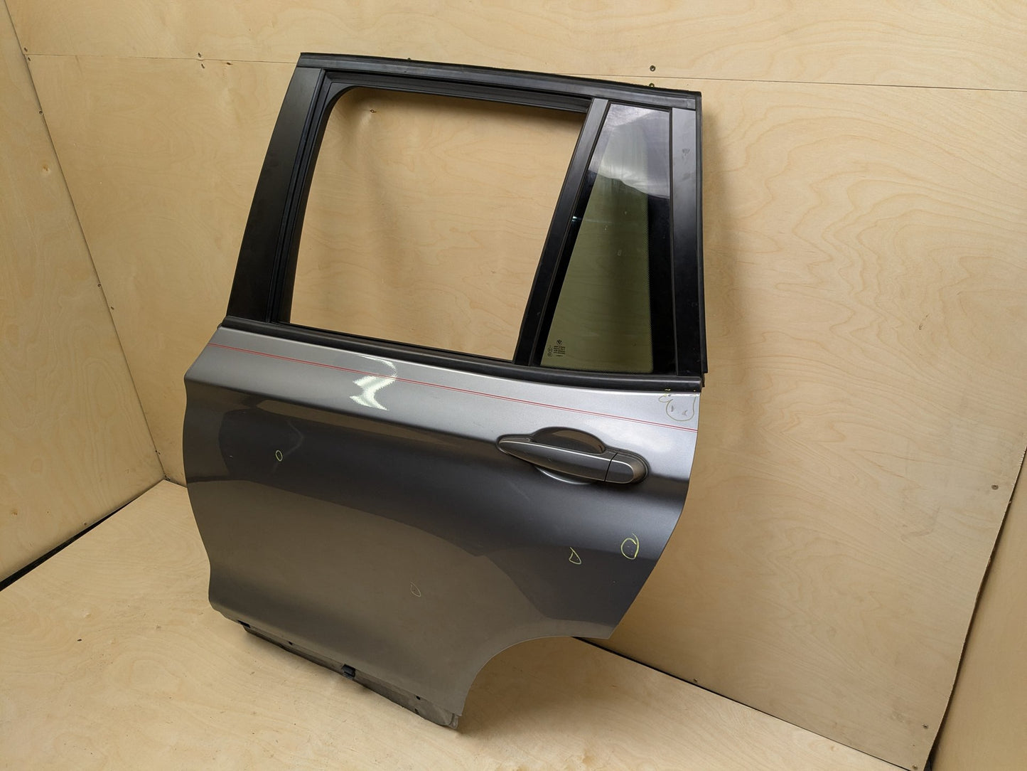 2011-2017 BMW X3 F25 Rear Left Driver Door Shell Panel 7238695 N20B20A Grey A52