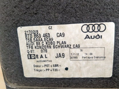 2011-2017 Audi RS5 8T Rear Trunk Cargo Floor Carpet Spare Tire Cover 8T0863463
