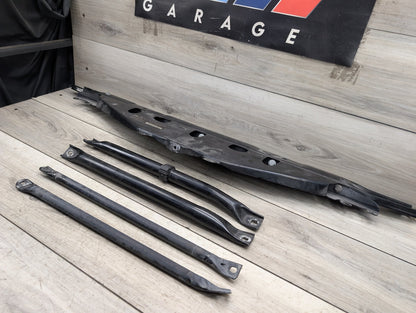 09-15 OEM BMW F01 F02 Front Upper Radiator Core Support Reinforcement Bar Bracket SET