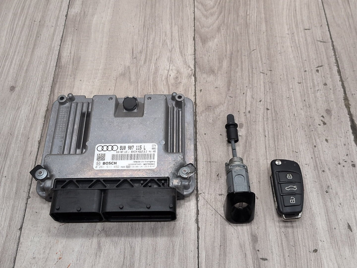 2016 Audi Q3 8U - DME Computer module w/ Key Fob And Mechanism PN: 8U0907115L