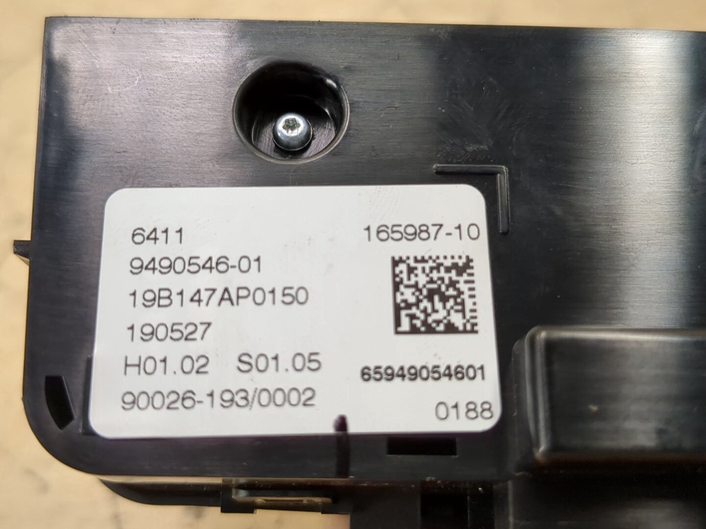 2019-2026 BMW X5 G05 Rear AC Heater Climate Control Switch 9490546 OEM