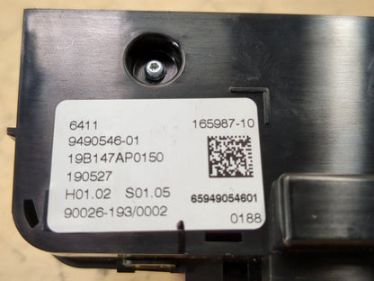 2019-2026 BMW X5 G05 Rear AC Heater Climate Control Switch 9490546 OEM