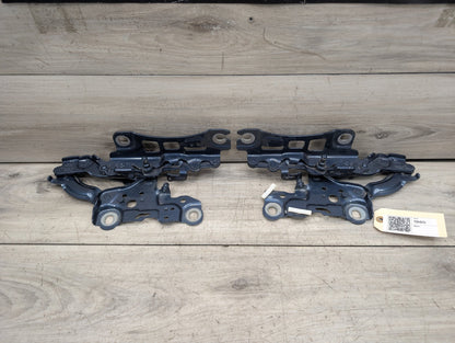 19-24 OEM BMW G20 Front Left Right Bonnet Hood Hinges Black Pair SET