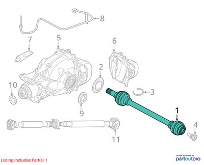 OEM BMW G05 G06 G07 X5 40i* 40iX* Rear Right Passenger Output Half Shaft CV Axle