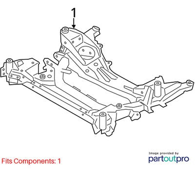 BMW B46 AWD G20 G42 G22 Front Axle Support Crossmember Subframe 8841116