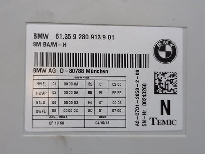 2011 - 2016 BMW 535i F10 Front Left or Right Seat Control Module 9280913 N55B30A