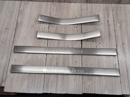 2009-2012 Mercedes-Benz E550 W212 Front Rear Left Right Scuff Plate Door Sill SET A2126861136 OEM