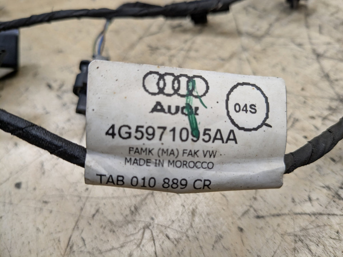 2012-2018 Audi A6 C7 Rear Bumper Wiring Harness PDC 4G5971095AA OEM