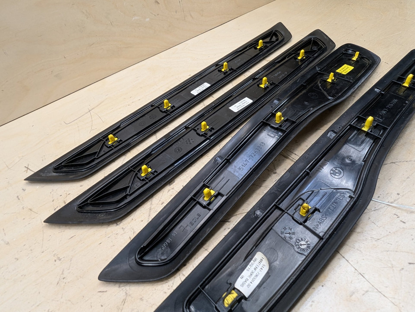 2012-2018 BMW 320i F30 Front Rear Left Right Scuff Plate Door Sill SET 7263315