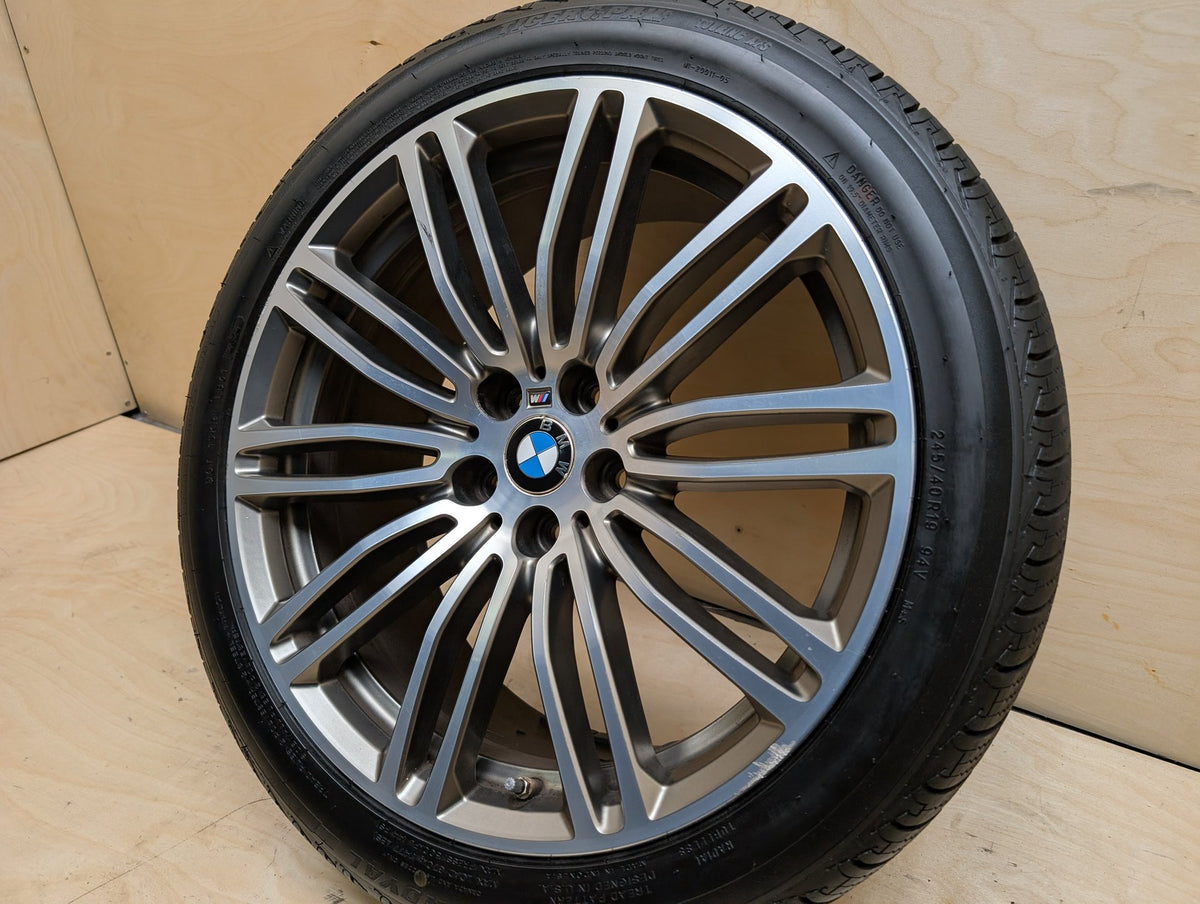 OEM BMW BMW G30 530 540 M550 Rear Wheel Rim Style 664M Silver R19x8" ET30