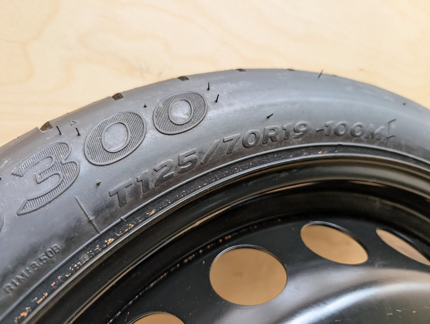 2010-2016 Audi S4 B8 Emergency Spare Wheel Rim Tire 19x4 ET29 8K0601027D