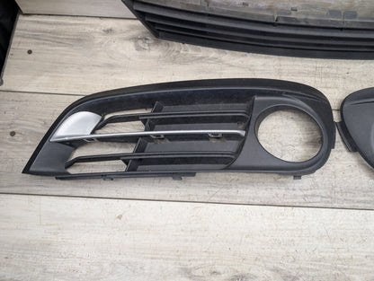 2011 - 2016 BMW 528i F10 Front Left Right Center Bumper Cover Grilles SET 7331724 N20B20O0
